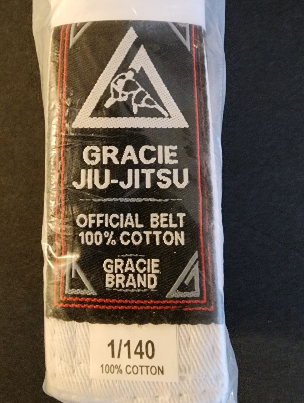 NEW Gracie Jiu-Jitsu Official 100% Cotton Belt/ White/ 1/140
